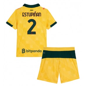 AC Milan Pervis Estupinan #2 Replik 3rd trikot Kinder 2025-26 Kurzarm (+ Kurze Hosen)